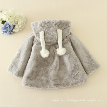 Noël 2016 doux manteaux à fourrure enfants adorable gris / rose / crémeux vestes filles hiver chaud clothess fashion Halloween